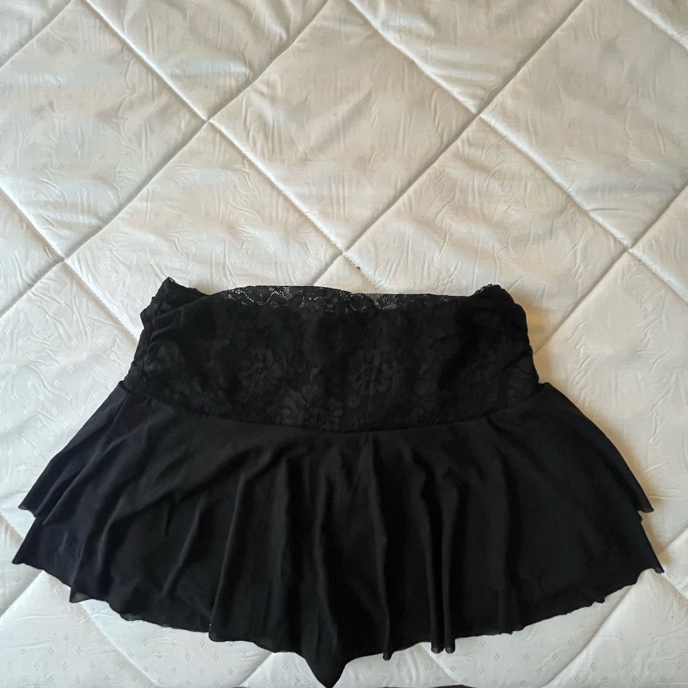 SHEIN never worn black skirt with lace band detail